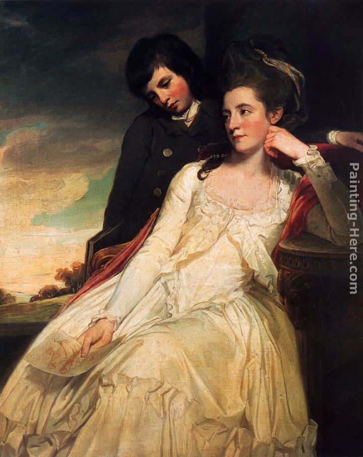 Jane Maxwell, Duchess Of Gordon And Her Son The Marquis Of Huntly painting - George Romney Jane Maxwell, Duchess Of Gordon And Her Son The Marquis Of Huntly art painting